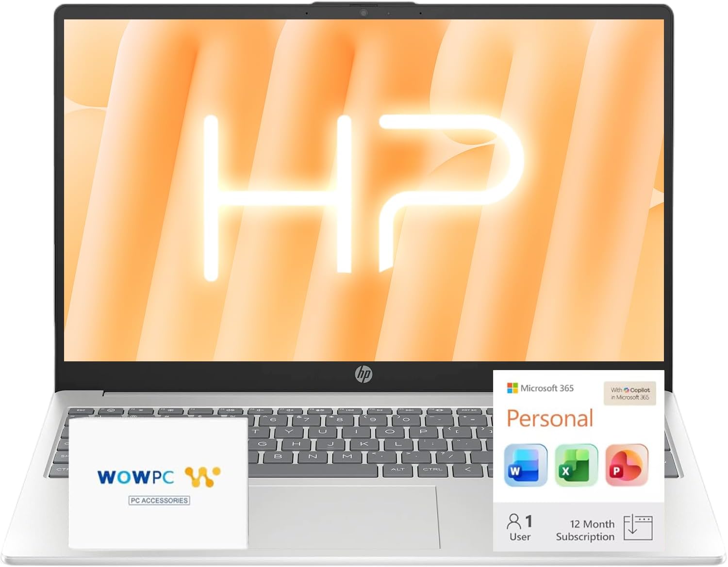 HP 15.6" Business Laptop Computer with Microsoft 365 • 2025/2026 Edition • Copilot AI • Intel 4-Core N100 CPU • 1.1TB Storage (1TB OneDrive + 128GB UFS) • 16GB RAM • Windows 11 • w/o Mouse