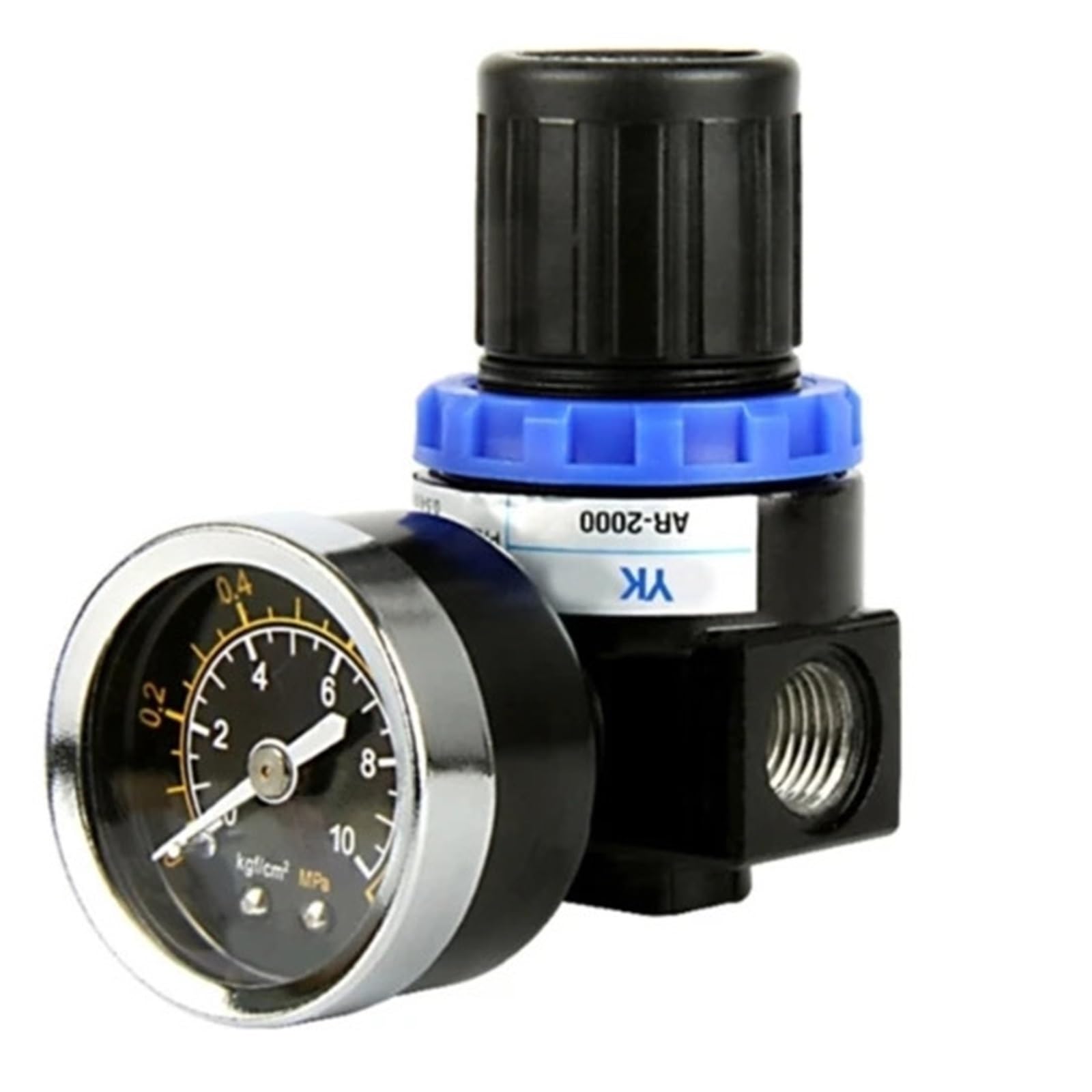 Adjustable-Pneumatic Mini-Air Pressure Relief Control Compressor Regulator Units-Valve with Gauge Fitting AR2000 G1/4''