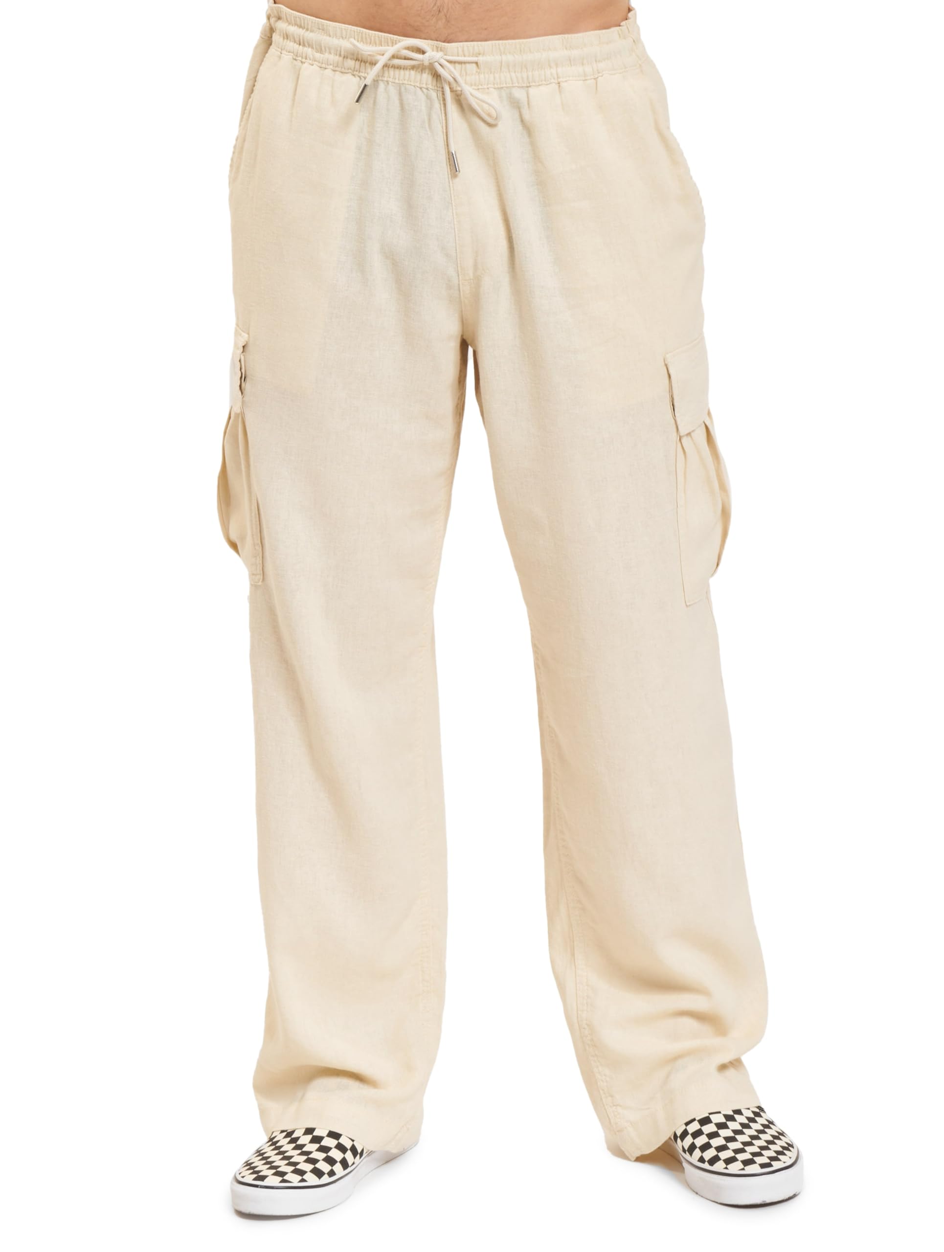 JPSTBILL JJNATE LINEN BLEND CARGO JOGGER Kargo Pantolon Erkek