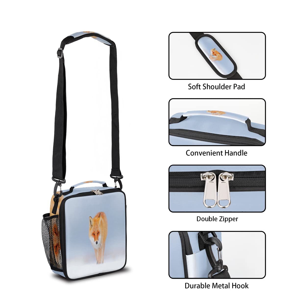 FengQuGou Sac à Déjeuner Isotherme Pour Filles Et Garçons - Motif