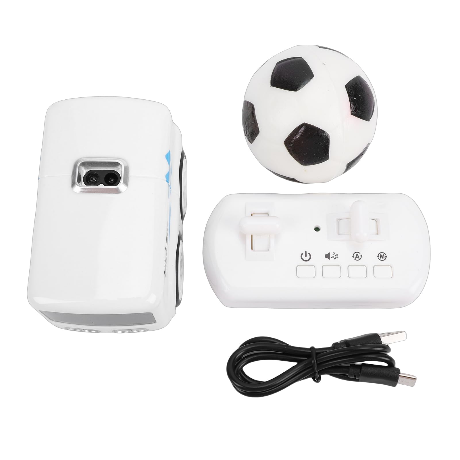 Keenso Mini Bus, Intelligenter Sensor-Spielzeugbus, Gestensteuerung, RC-Auto mit Linienverfolgung und 9 LED-Ausdrücken, für Interaktives Spielen für (White)