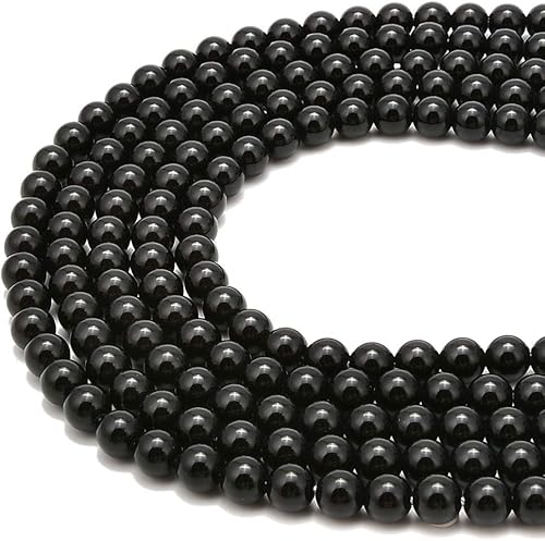 Miniatura 4 de PLTbeads 0.079in agujero grande negro ónix liso redondo 0.394in cristal energía energía energía energía energía energía energía energía perlas