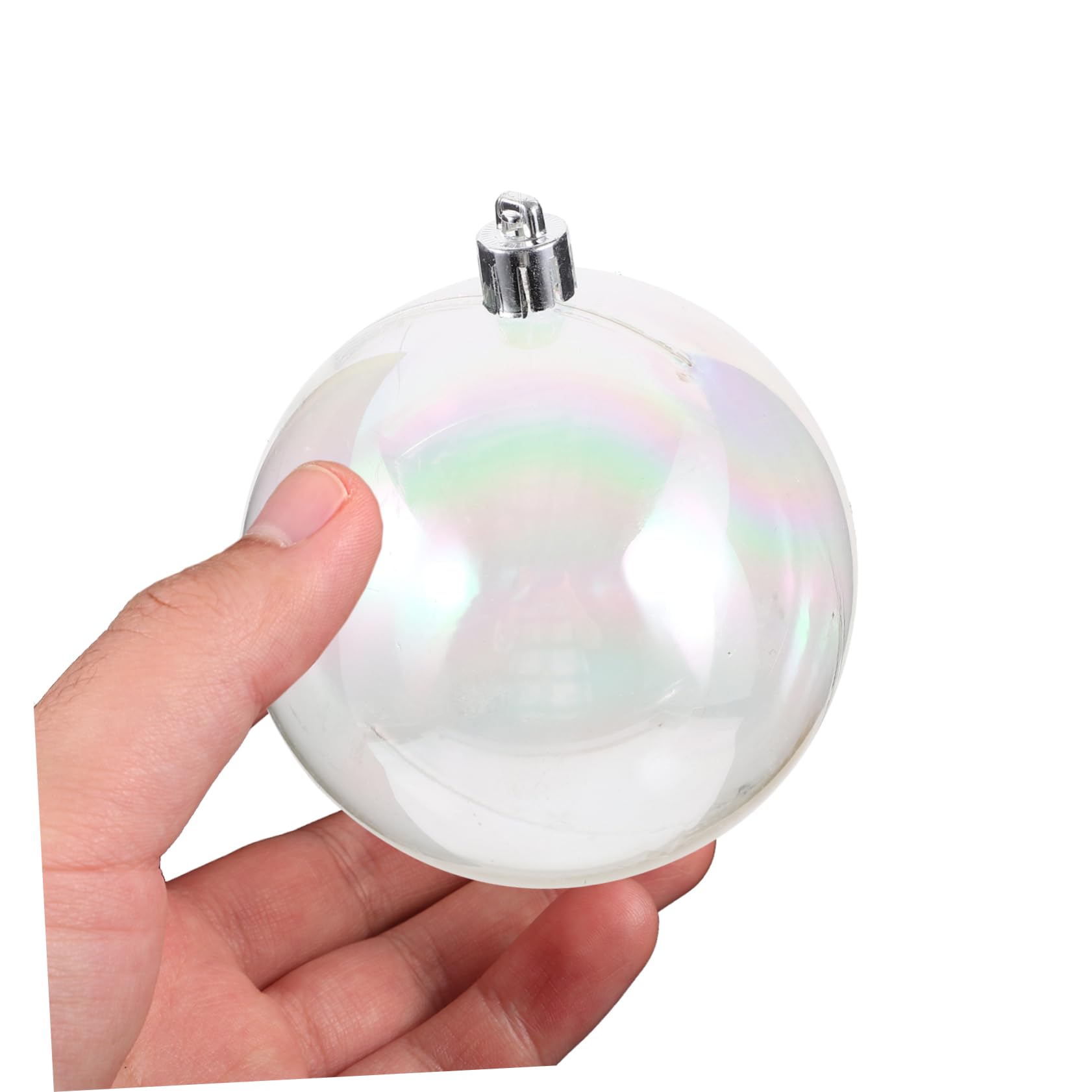 MAGICLULU Piezas Bola De Burbujas De Mini Adornos Transparentes Bolas De Navidad Iridiscentes Bolas De Adornos Iridiscentes De Brillo Bolas Claras Pelota Oro El Plastico