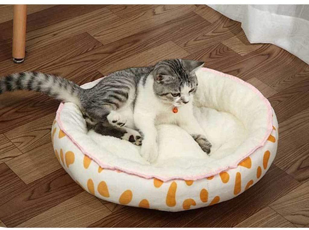 Cuccia Per Gatti Letto Per Cani Da Compagnia Riscaldamento Cuccia Per Cani Soffice Canile Ovale Coperta Per Tenere Al Caldo Tana Del Gatto Materasso Per Cani Forniture Per Animali Domestici Cuccia Gat