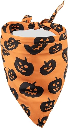 Miniatura 3 de Native Pup Bandana de Halloween para perro, paquete de 3, pañuelo de murciélagos, maíz dulce y calabaza (paquete de Halloween 1, grande)