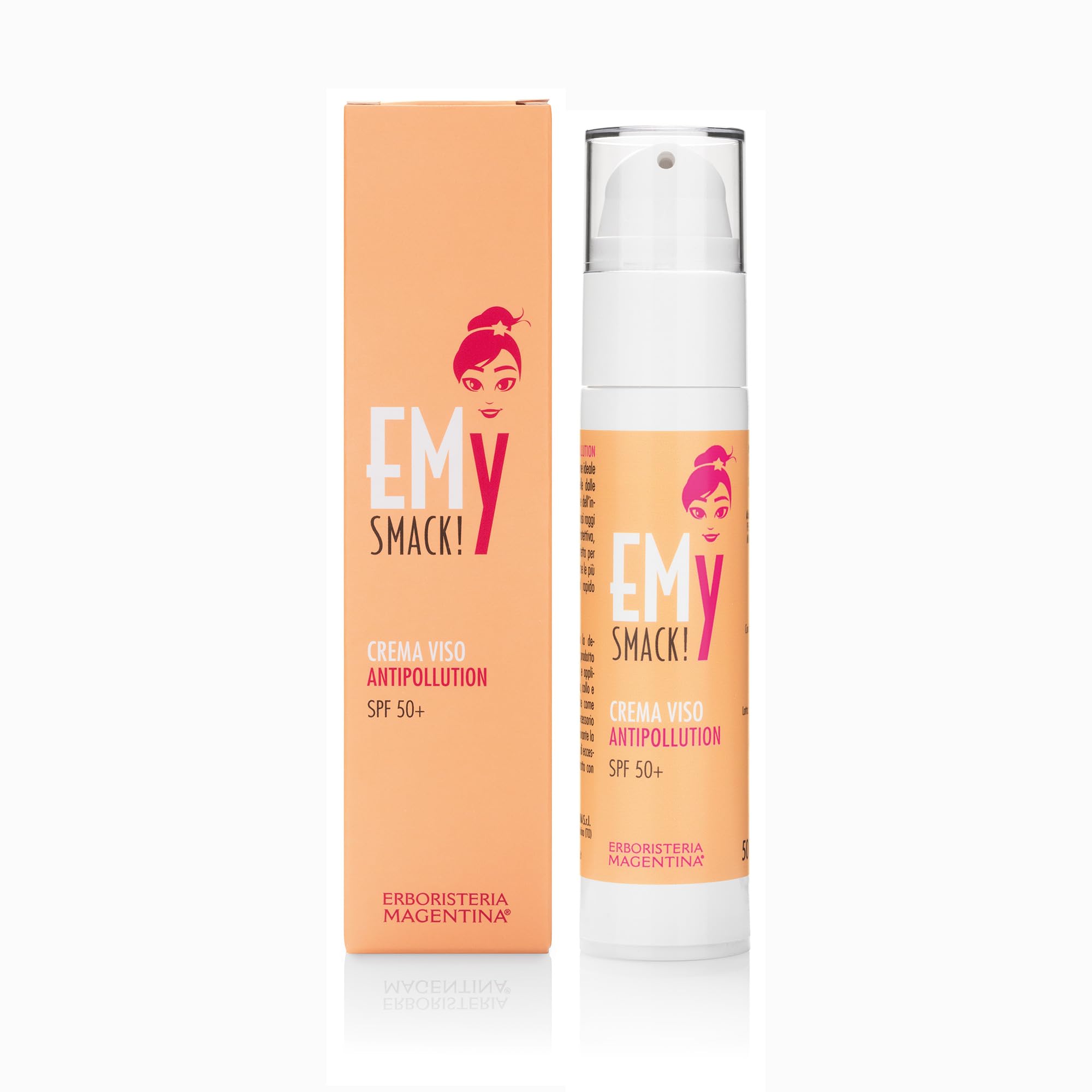EMy Crema Viso Antipollution SPF50+ 50ml - Protezione Solare ad Ampio Spettro - Ideale per Contrastare l'Inquinamento e i Danni Ambientali, Donando…