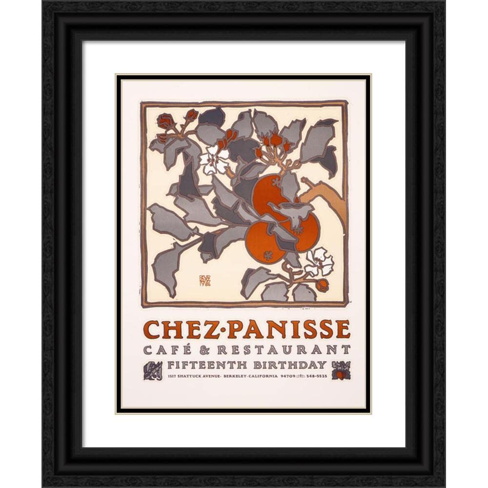 カフェ シェ・パニース　1980 デビッド・ランス・ゴインズ　リトグラフ額入り カフェ シェ・パニース 1980 デビッド・ランス・ゴインズ リトグラフ額