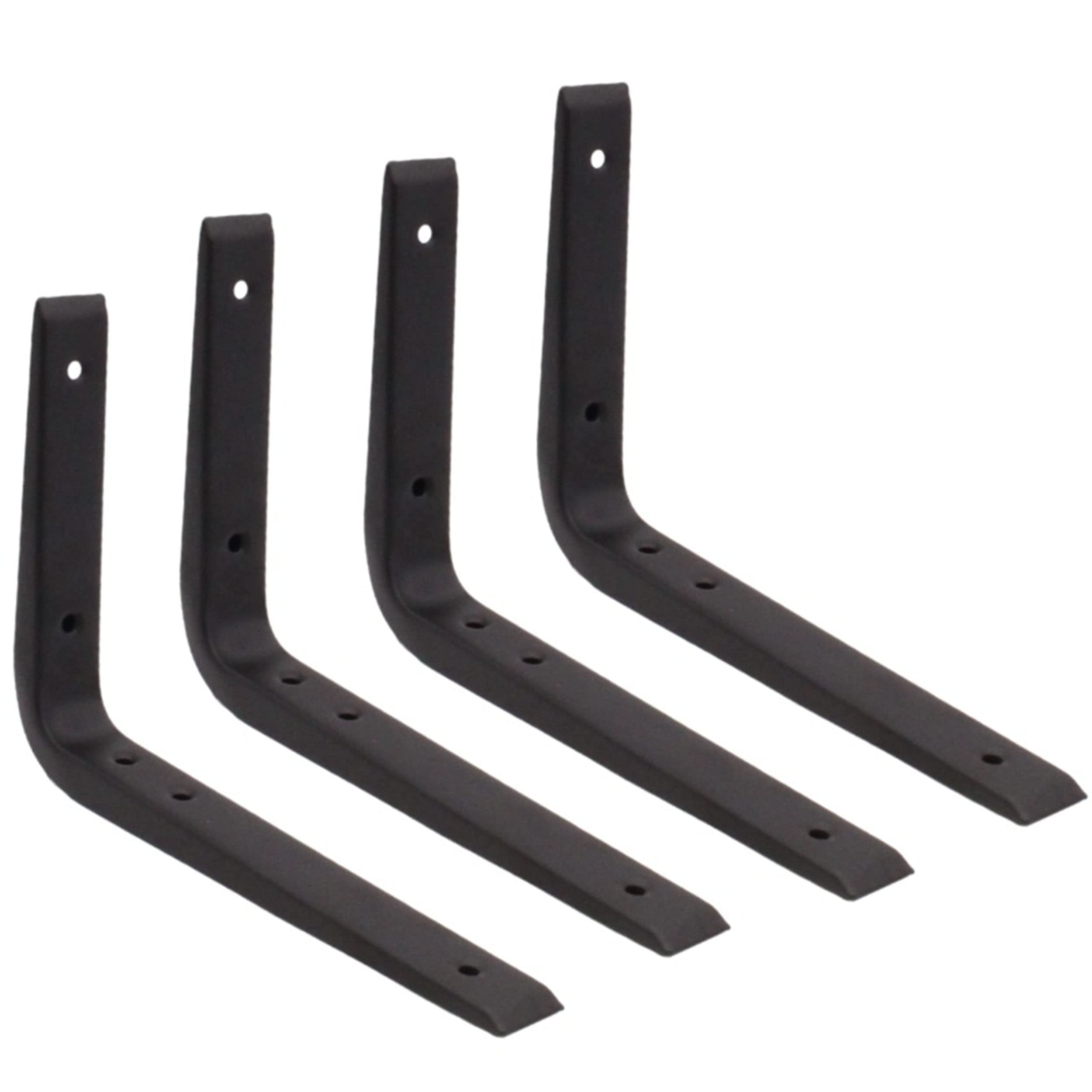 Strong Shelf Bracket Reinforced 200x150mm | Black | EAI Brand | Pack of 4