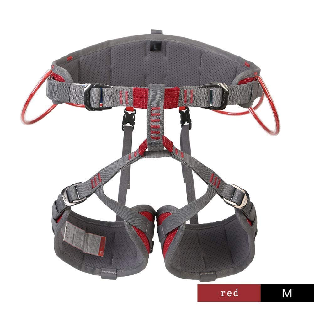 SwaYve Cinturón de Seguridad para Trabajos Aéreos, Arnés de Escalada en Roca para Protección Contra Caídas, Trabajos en Altura Y Rescate de Seguridad/Red/M