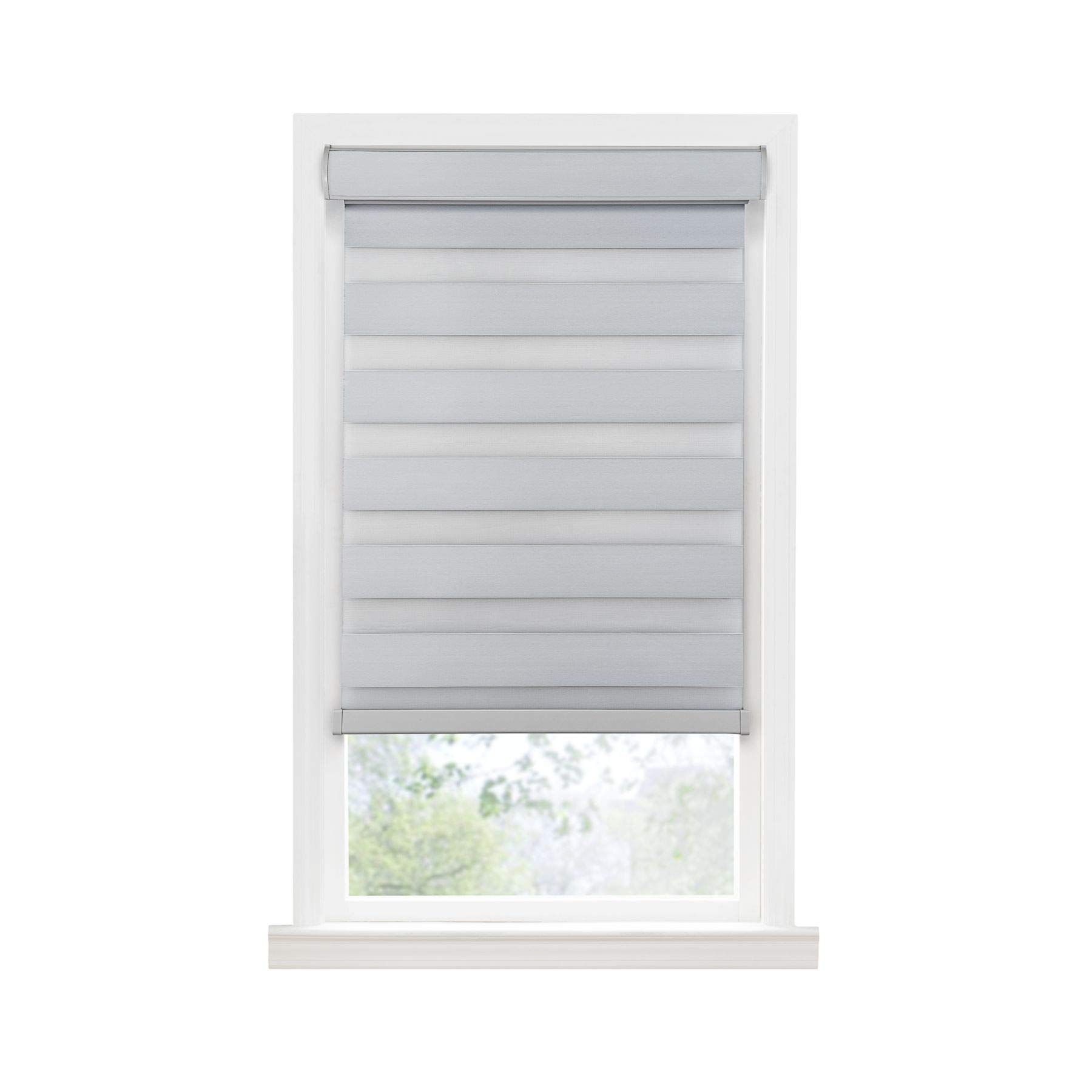 Ben&Jonah PrimeHome Collection Cordless Sublime Room Darkening Double Layered Shade 32x72 - Oyster