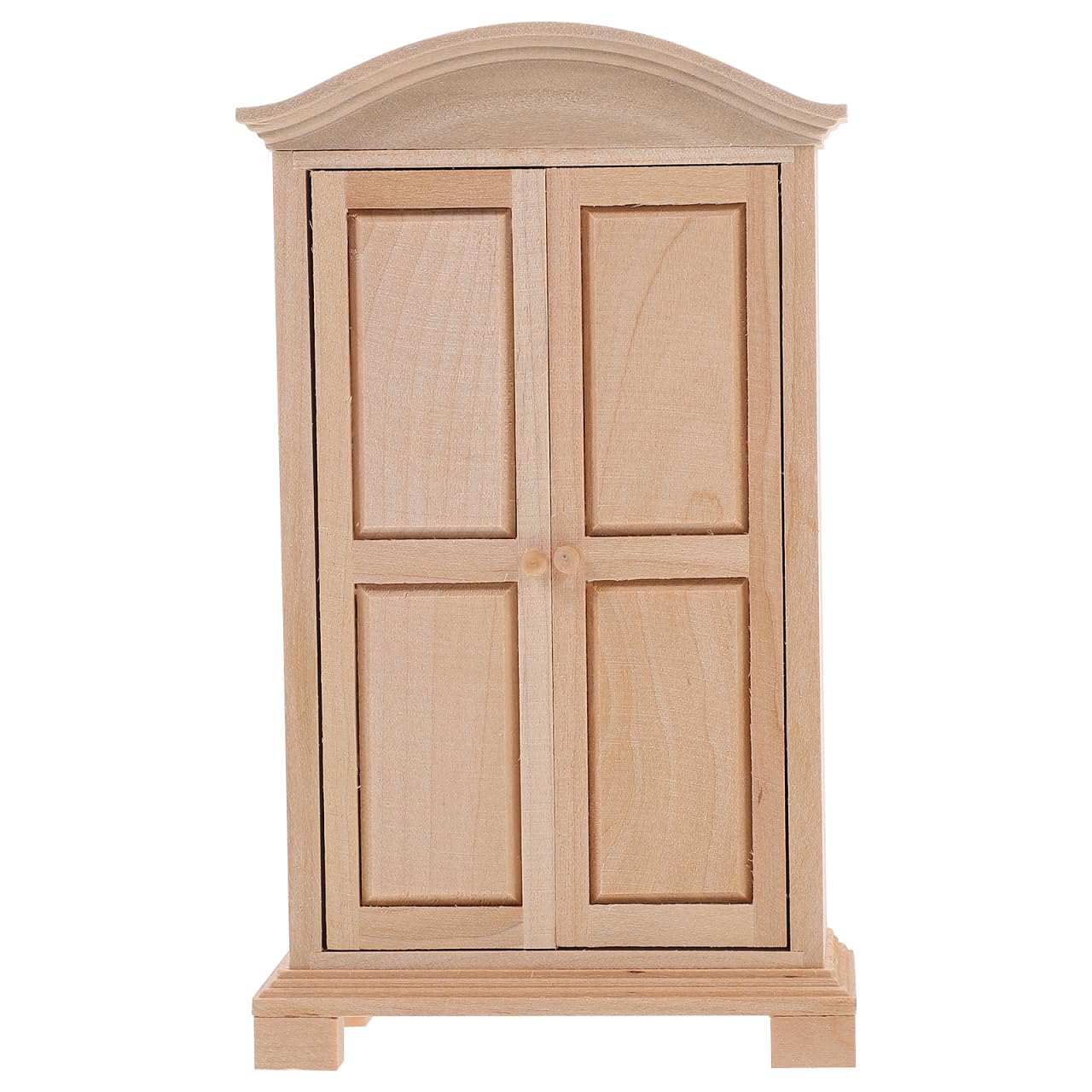 Alasum 1/12 Scale White Wooden Dollhouse Wardrobe 15.9x9.3x4.2cm – Realistic Mini Closet with Doors for DIY Bedroom Scene, Gift for Miniature Collectors & Kids
