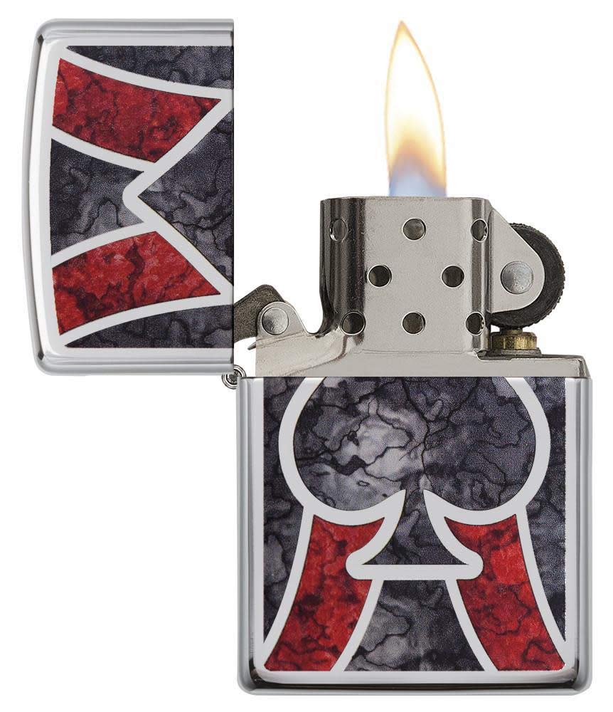 Zippo Ace Lighters 49058 – Accendino Antivento Ricaricabile In Metallo, Fatto A Mano USA, Idea Regalo Perfetta - 3