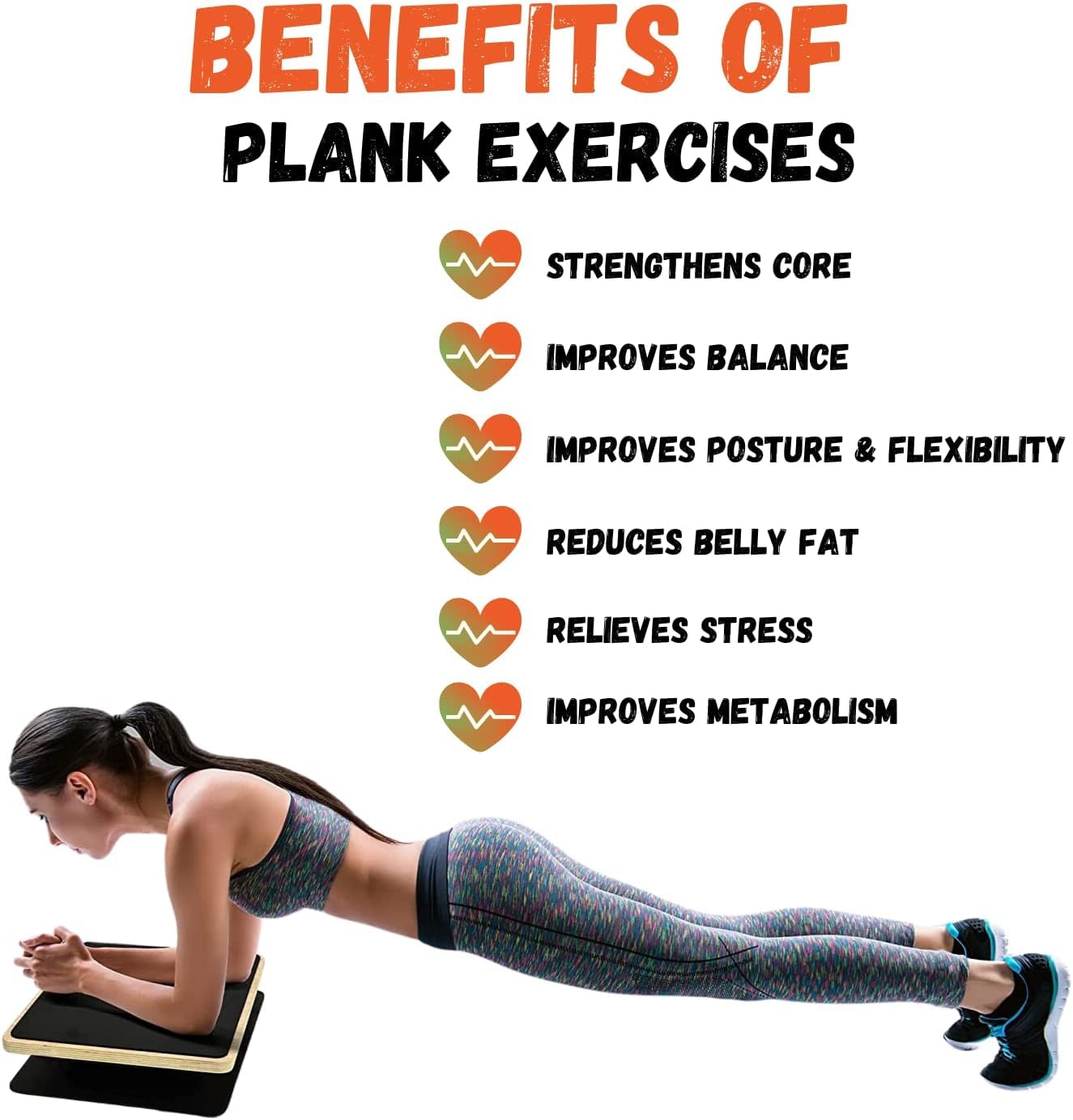 Plankpad Fitness trainer and balance board with app for iOS and Android – innovative abdominal trainer plank