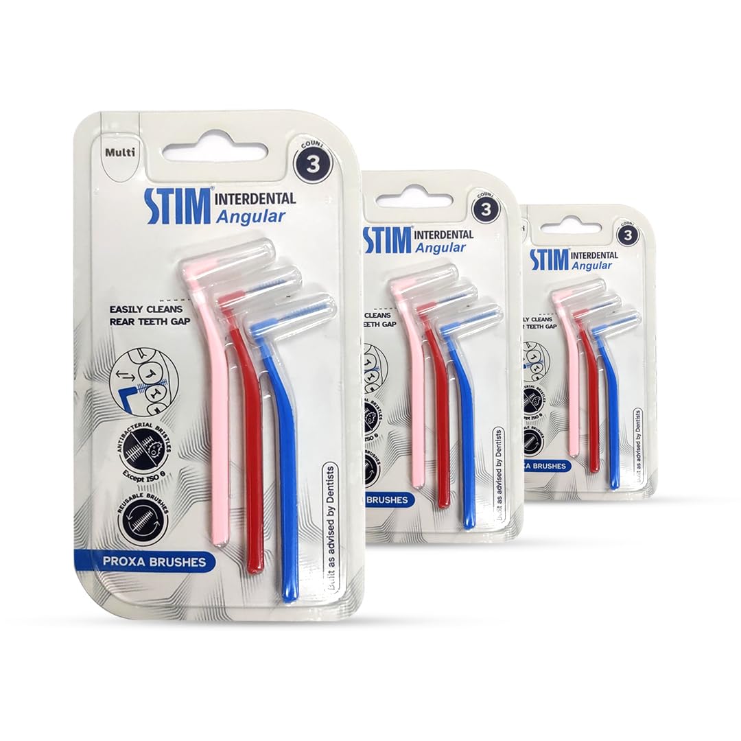 STIM Interdental Angular Multi Pack for Narrow Gaps, Wide Gaps & Tight Gaps | Easy Cleaning Between Teeth | Dentist Recommended (Multipack, Pack of 3) (B0DCP4J65Z) Amazon Price History, Amazon Price Tracker