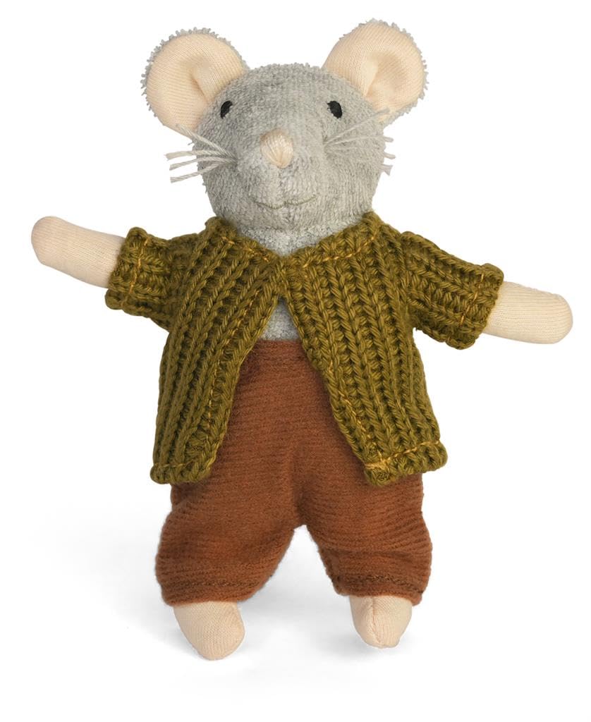 Sam & Julia - Cuddly Toy Mouse Sam's Father - The Original from the Popular Children's Book Series - 1/12 Size for Standard Dollhouse - Contains: 1 Soft Toy Mouse 12 cm - for Children of All Ages