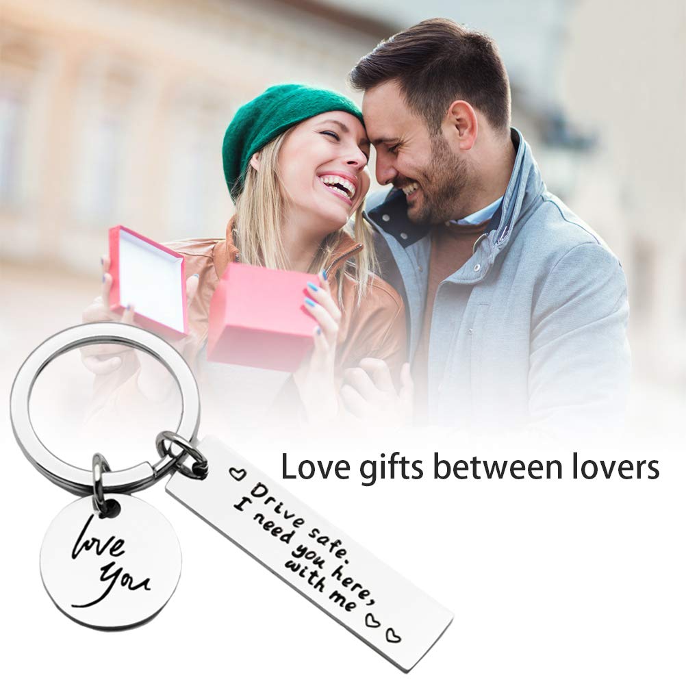 Portachiavi In Acciaio Inox Drive Safe Ride Safe - Regalo Perfetto Per