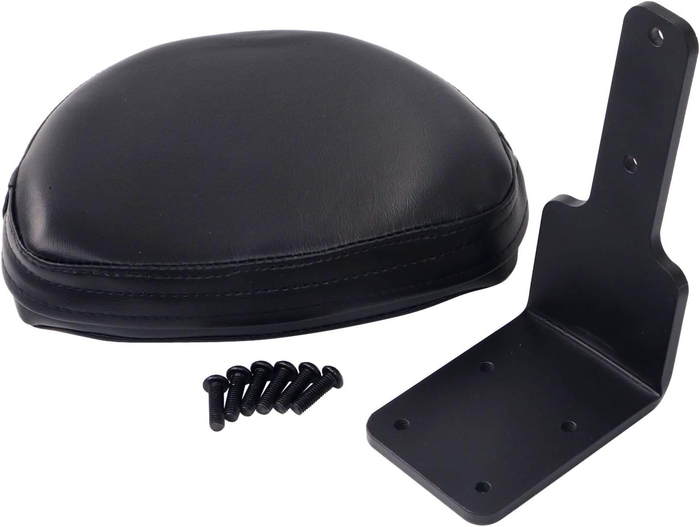 Black Leather Rear Passenger Backrest Sissy Bar Pad for Victory High-Ball Vegas Kingpin