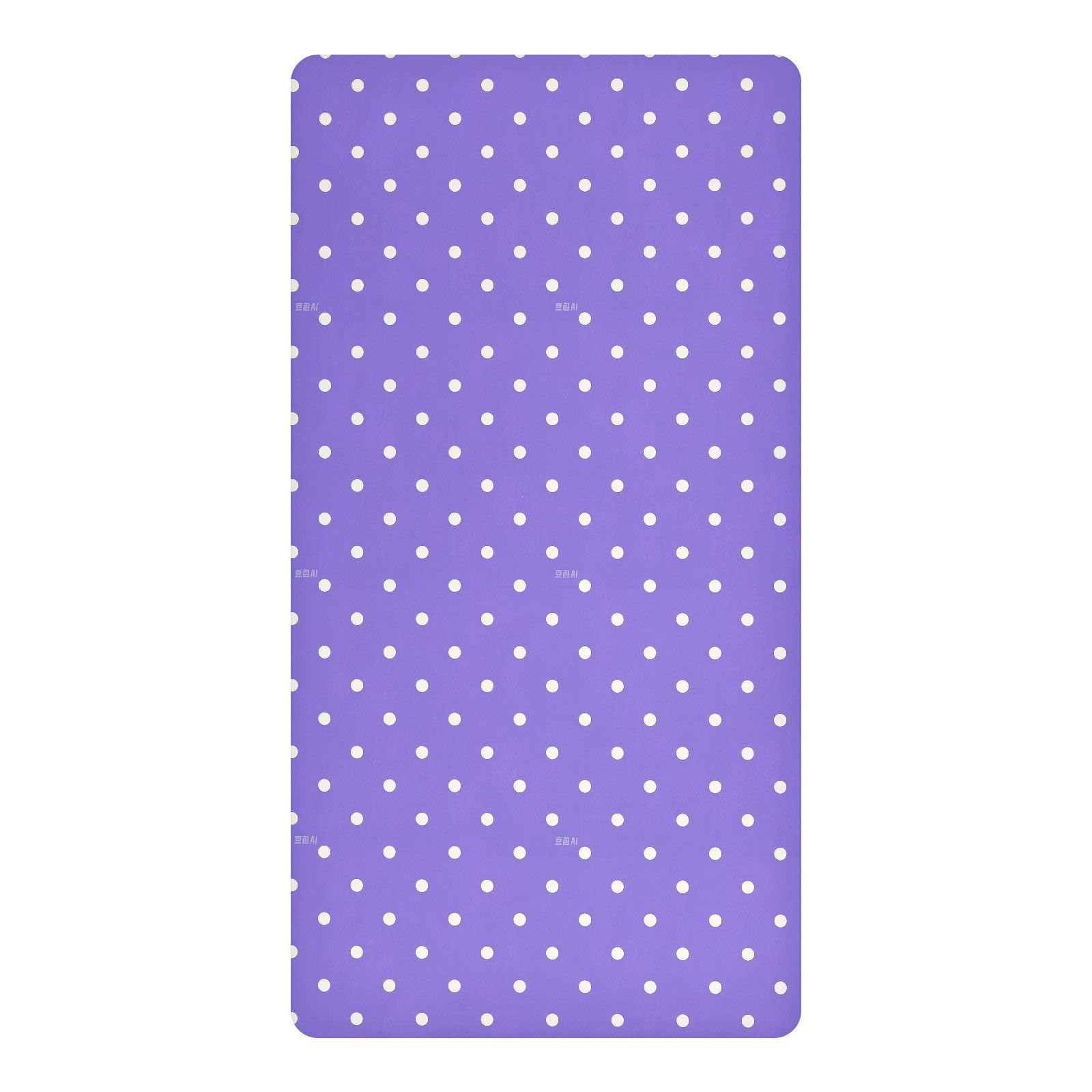 Drap de berceau imperméable lavande à pois pour matelas de lit de bébé fille 132x71 cm