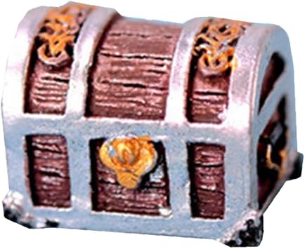 Resin Treasure Chest Aquarium Figurine Small Aquarium Supplies Decoration Landscape Bookshelf Table Accessories