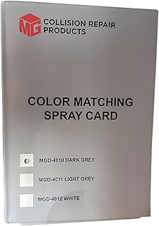 MGD-4010 MG Metal Spray Out Cards, Premium Dark Grey Coated Panels for Automotive Paint Testing, Box of 100