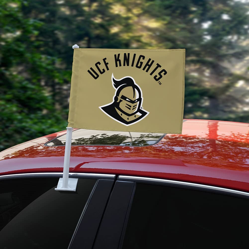 AGAS Basque Lands Car Flag Premium 10.5x15 inch Printed Double Sided on Super Knit Polyester Fabric Double Stitched 19 Inch White Plastic Unbreakable Stiff Pole High Visibility Basque St Andrews Cross National Car Flag