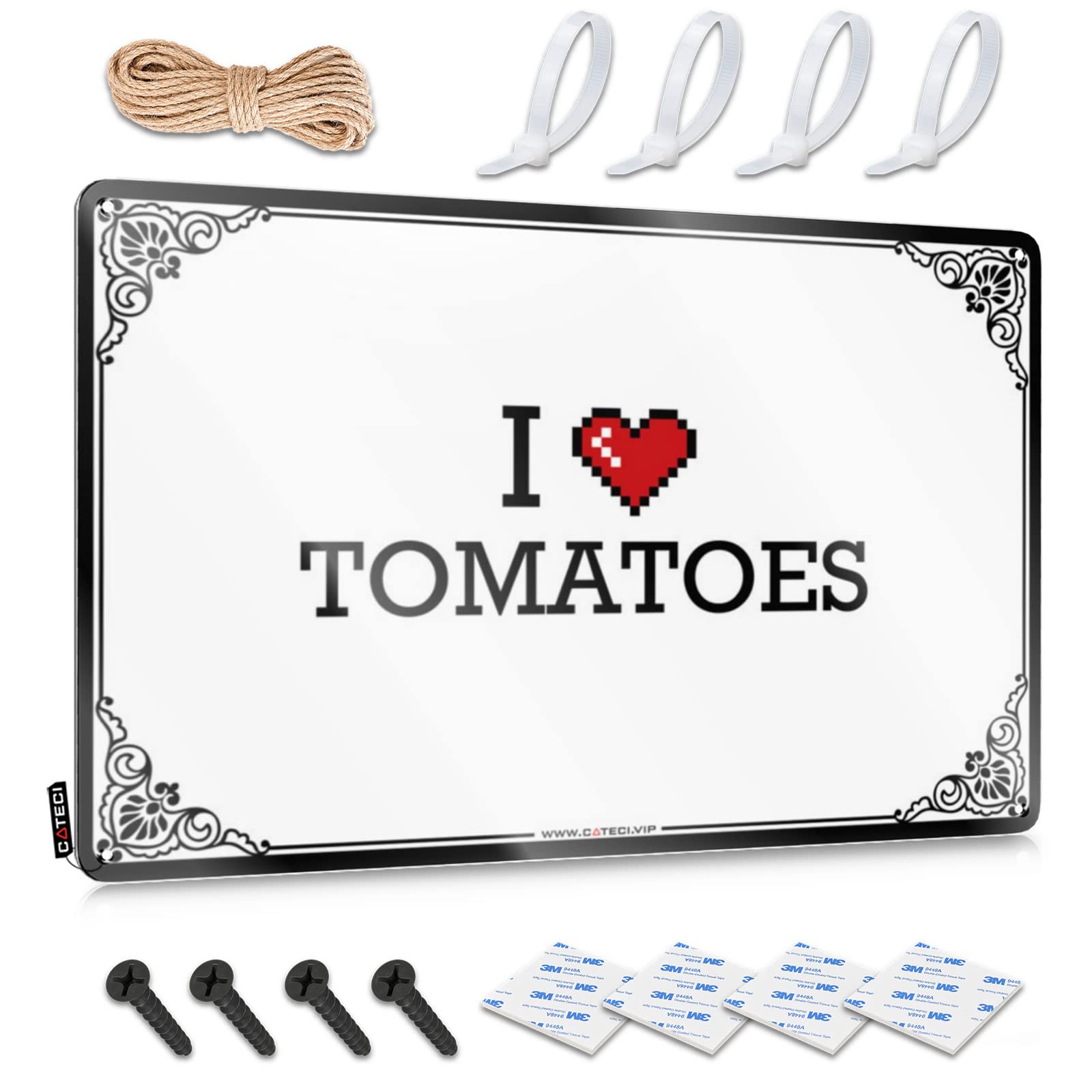 Fzfn Colour I Love Tomatoes Wall Signs Porch Decorations Decorative | Vintage Custom Hanging Art For Dressing Living Room(30X40cm)