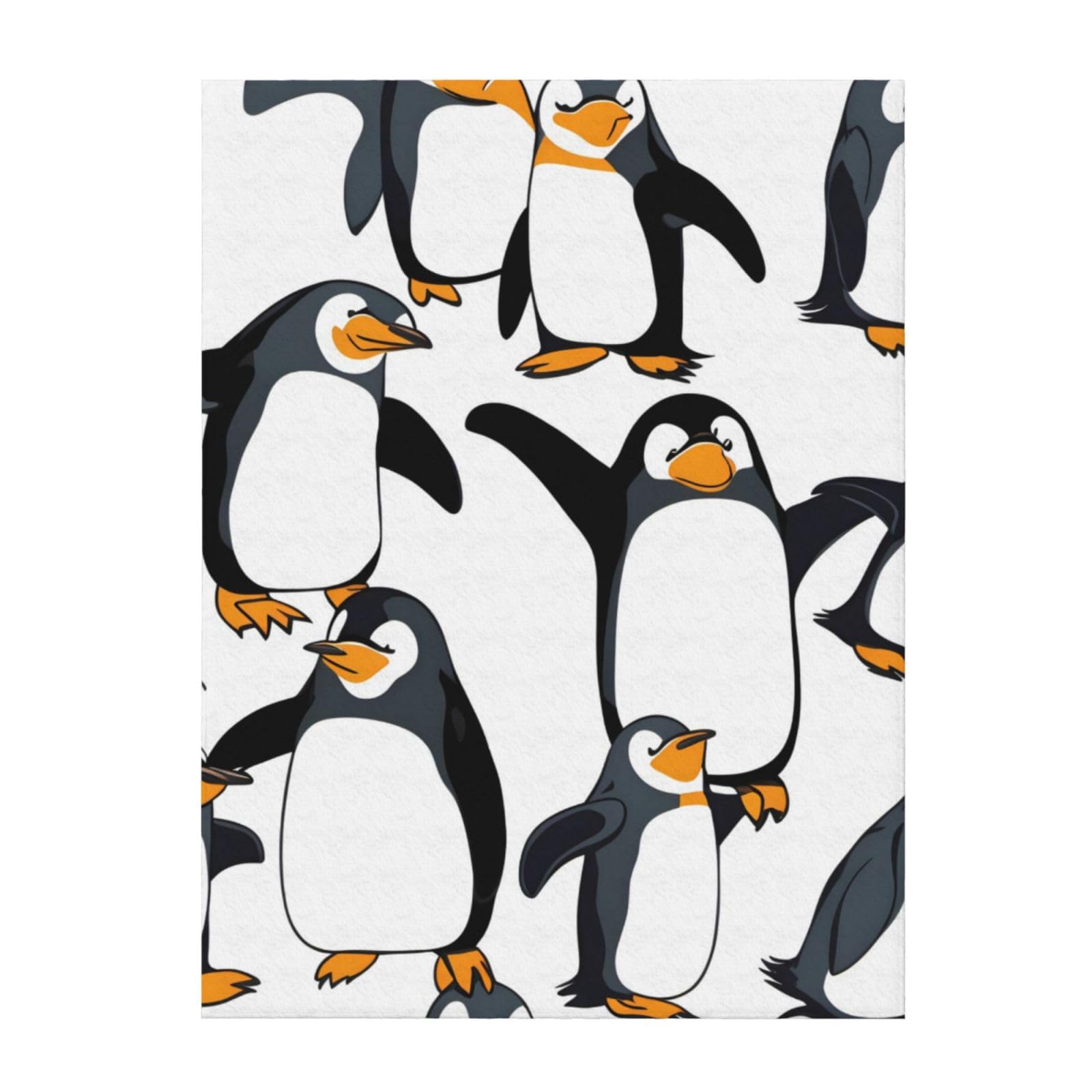 Couverture pingouin douce jeté de lit grande taille et plaid canapé