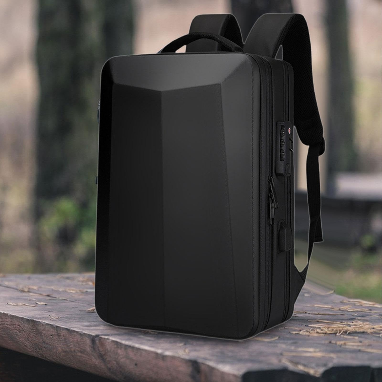 Sac à Dos pour Ordinateur Portable à Coque Rigide Sac à Dos de Jeu pour Hommes étanche, Noir 17 Pouces