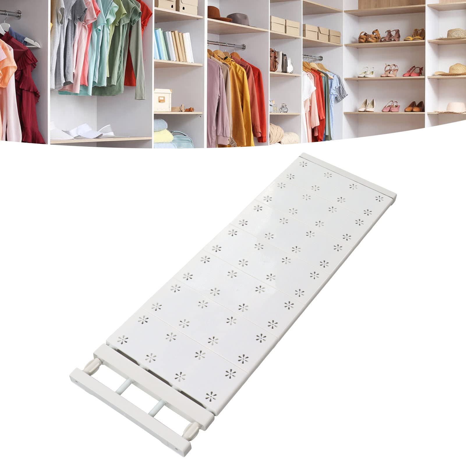 Schrank Spannregal Ohne Bohren - Teleskopierbarer Regaltrenner 75-120 Cm Für Kleiderschrank