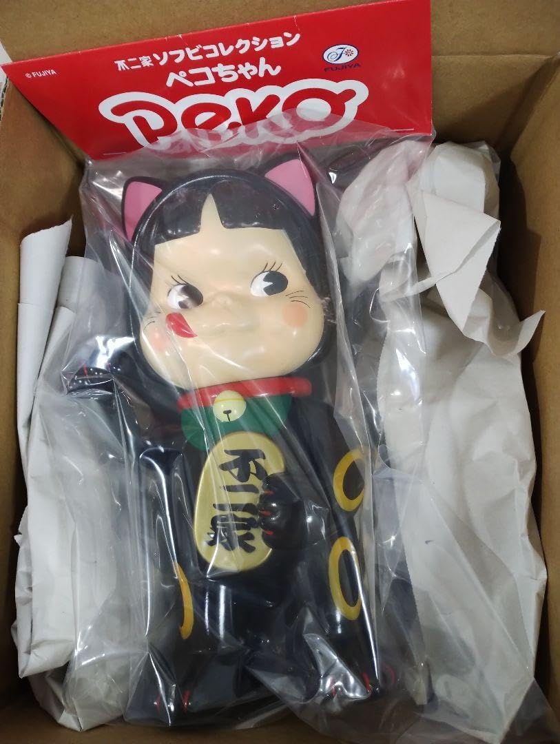 MEDICOM TOY - 不二家ソフビコレクション　招き猫　ペコちゃん　黒 不二家ソフビコレクション 招き猫 ペコちゃん 黒