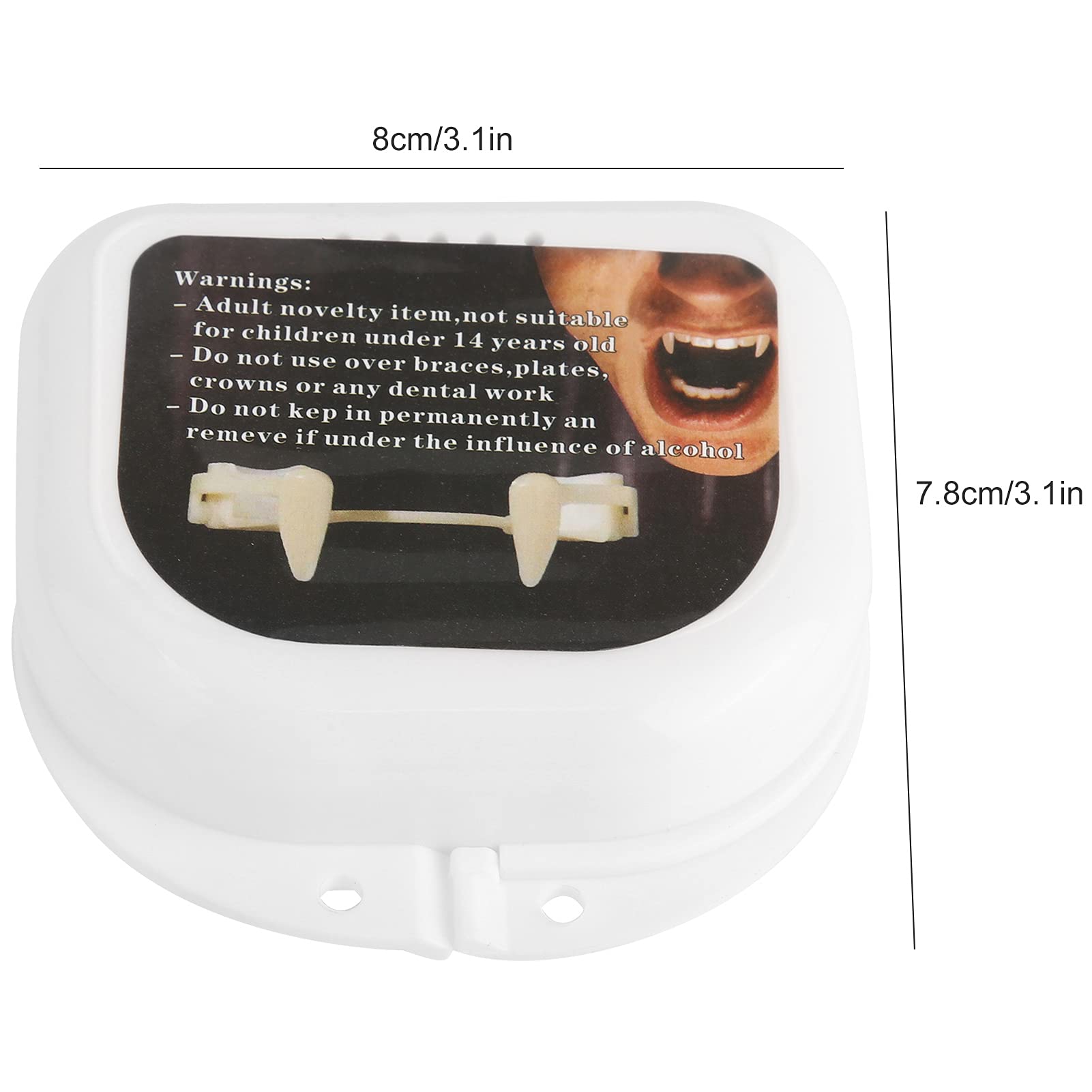 Dents De Vampire Rétractables - Accessoire Halloween - Réutilisables - Blanc