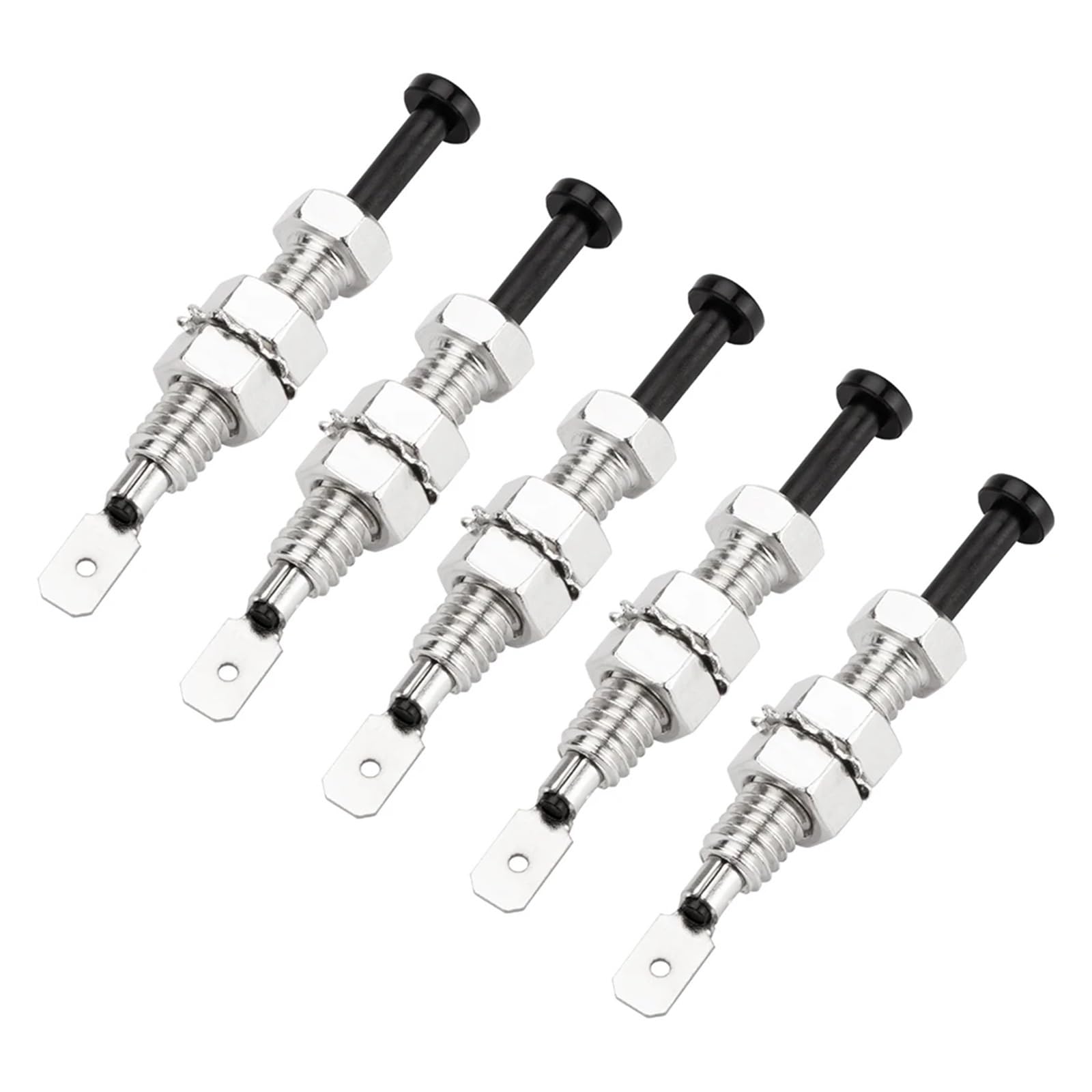 BKGWCSOR 5PCS Hood Door Pin Switch 8MM Car Auto Trunk Adjustable Alarm Security ON Off Momentary 20A 12VDC Switches