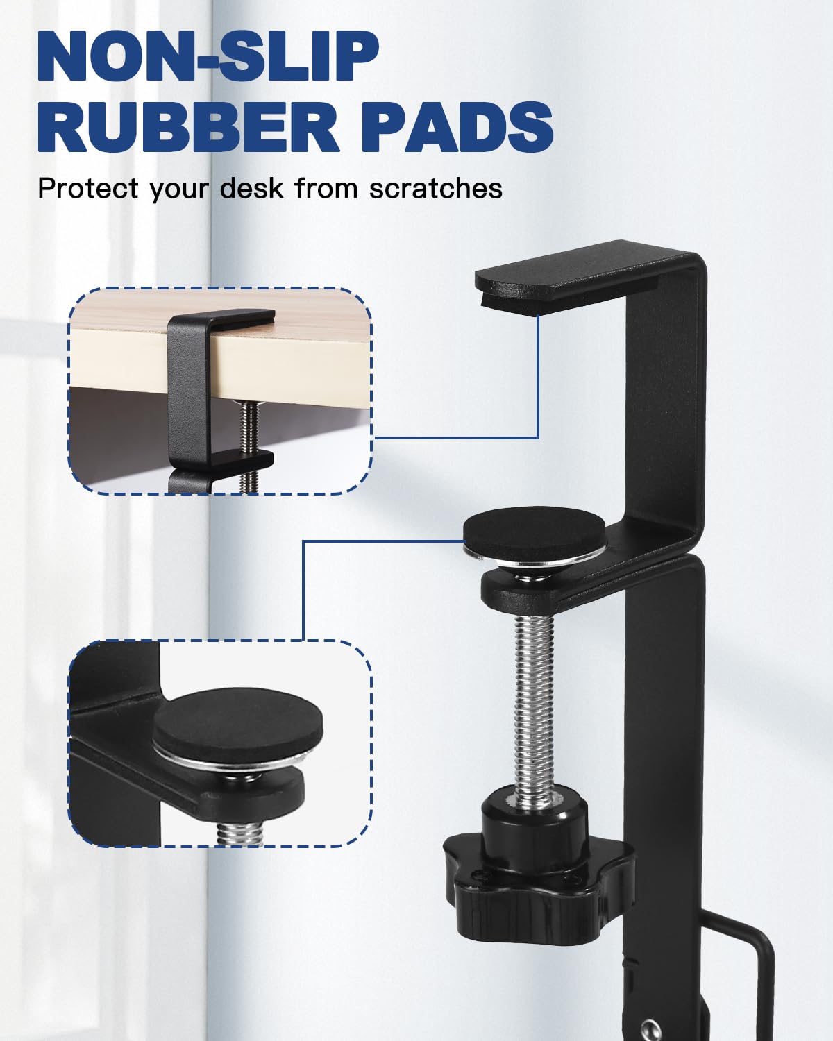 Organizer Cavi Per Scrivania Con Morsetto - Nero, Senza Foratura, Gestione Cavi Ufficio E Casa - Foto 9