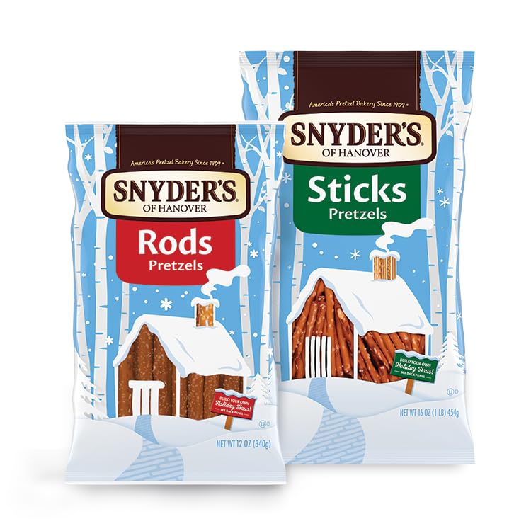 Similar to Snyder's of Hanover Holiday Pretzel Cabin Bundle, Cozy Cabin Building Holiday Activity, Includes 2 Bags of Pretzels