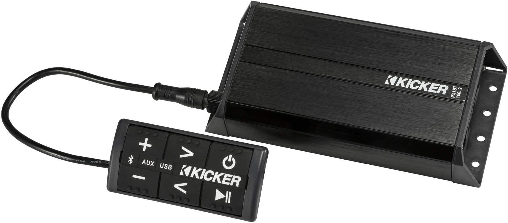 Kicker PXIBT100.2-2x50-Watt Full-Range Amplifier/Controller w/Bluetooth Interface