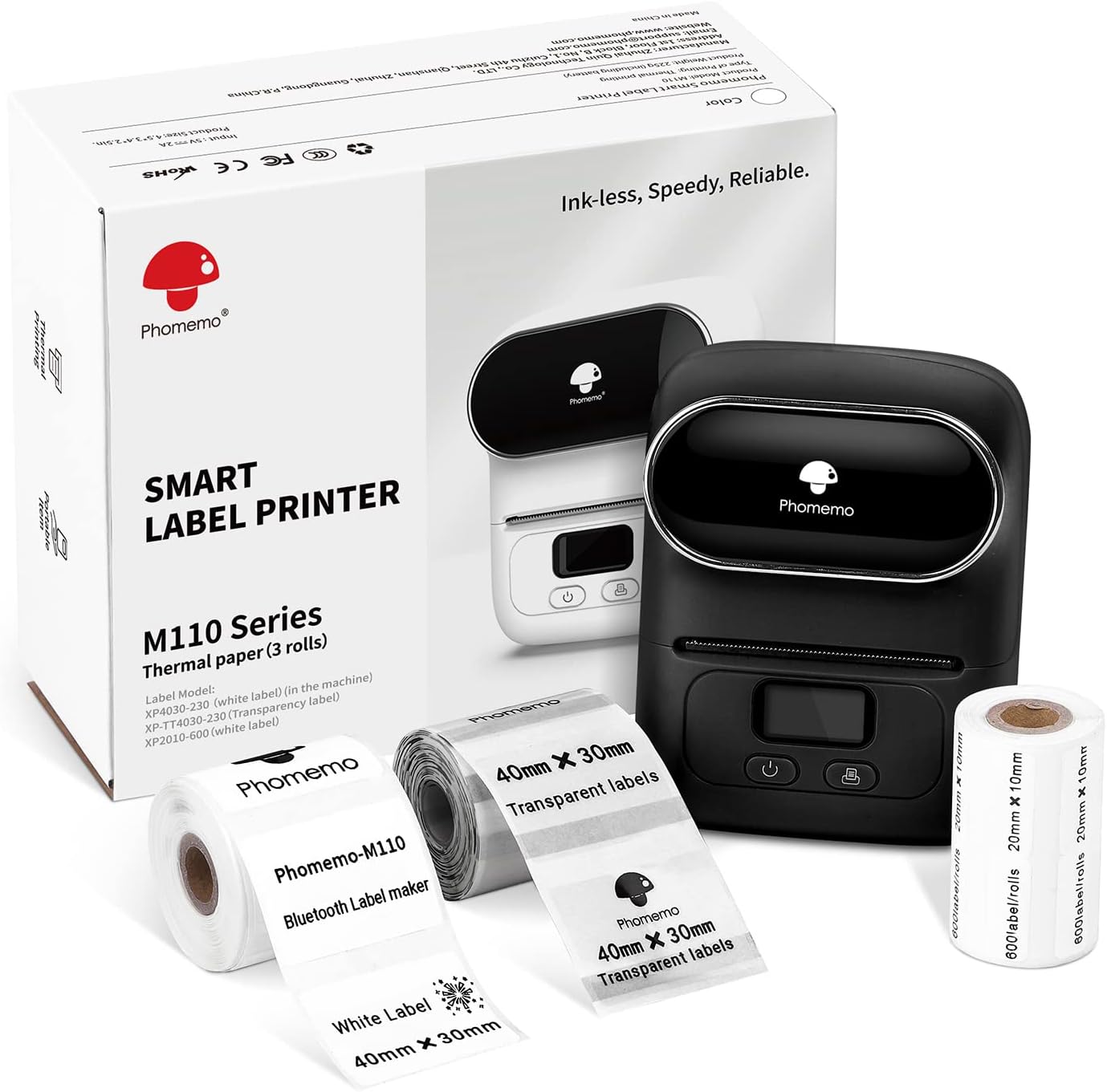 Stampante Etichette Phomemo M110 Portatile - Bluetooth, Termica, Per Casa E Ufficio - Foto 4