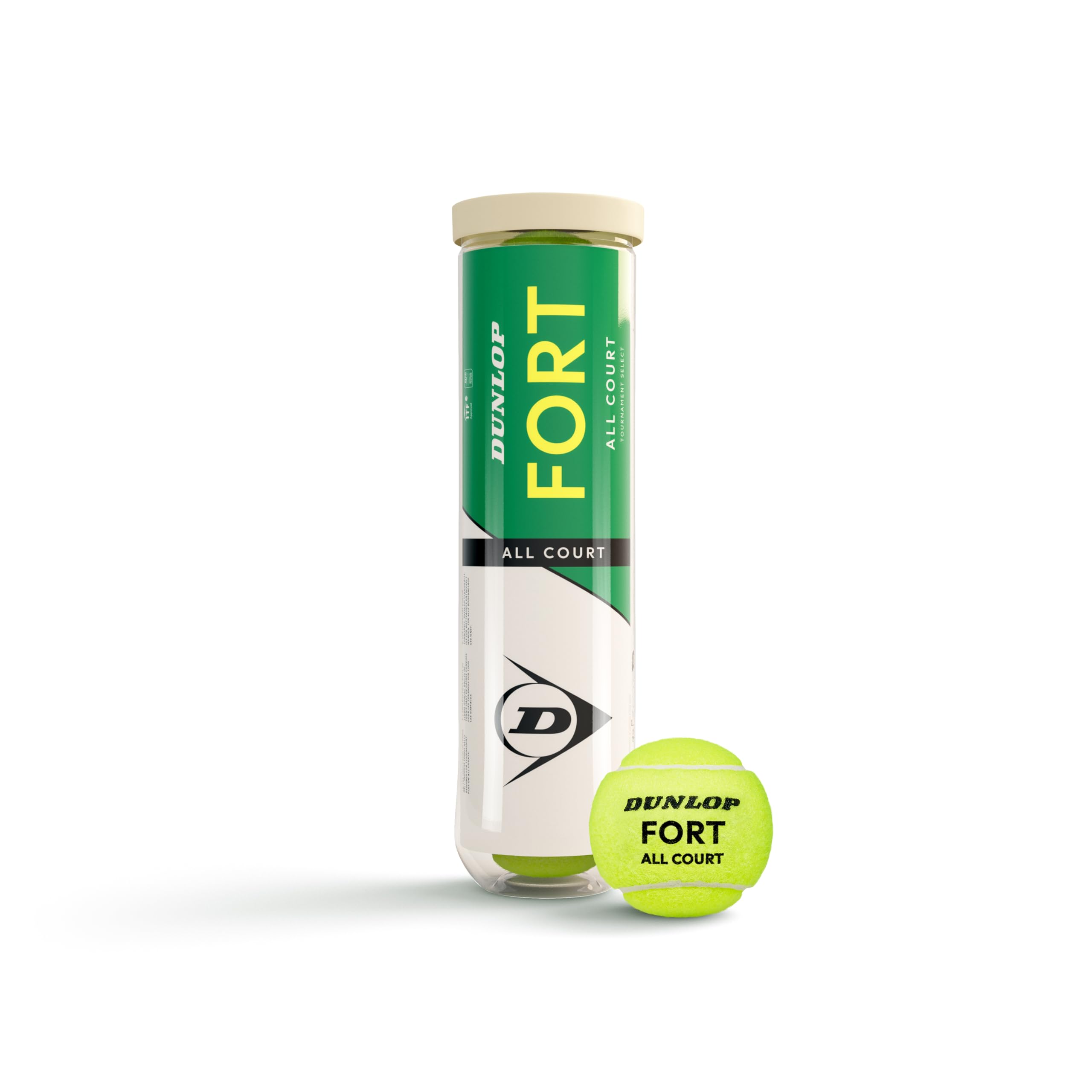 DUNLOP Pallina da tennis Fort All Court TS, per sabbia, campo duro ed erba, 4 palline
