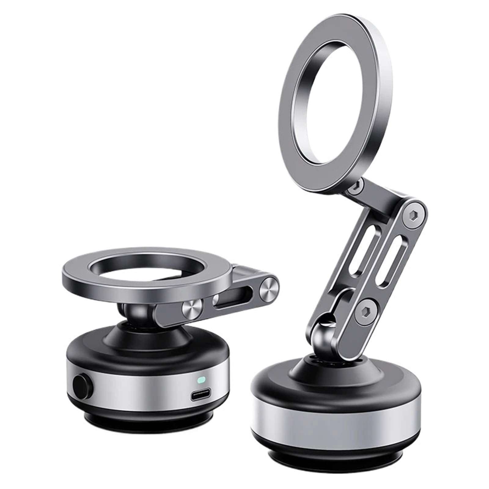 OUFDBLFDR Magnetic Car Mount Vacuum Phone Holder 360 Rotatable Vacum Car Holder Car Phone Holder X93 Grey