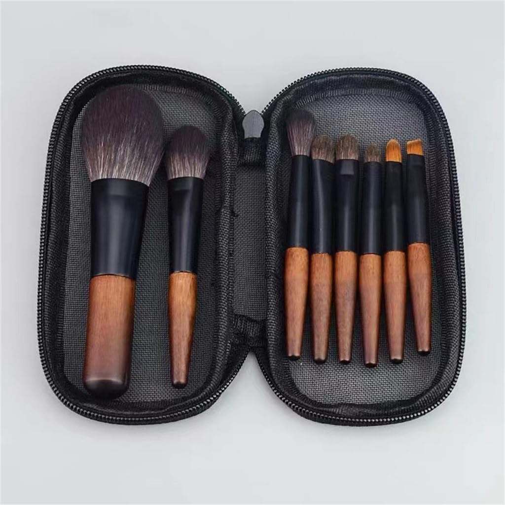 8 Pezzi pennelli per Trucco Set con Manico in Noce pennelli per Colori a Punta Mini pennelli per ombretto