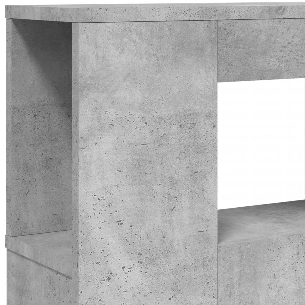 vidaXL LED Kopfteil, Bettkopfteil mit LED-Leuchten, Betthaupt mit Ablagen, Bettzubehör Schlafzimmer, Betongrau 220x18,5x103,5cm Holzwerkstoff