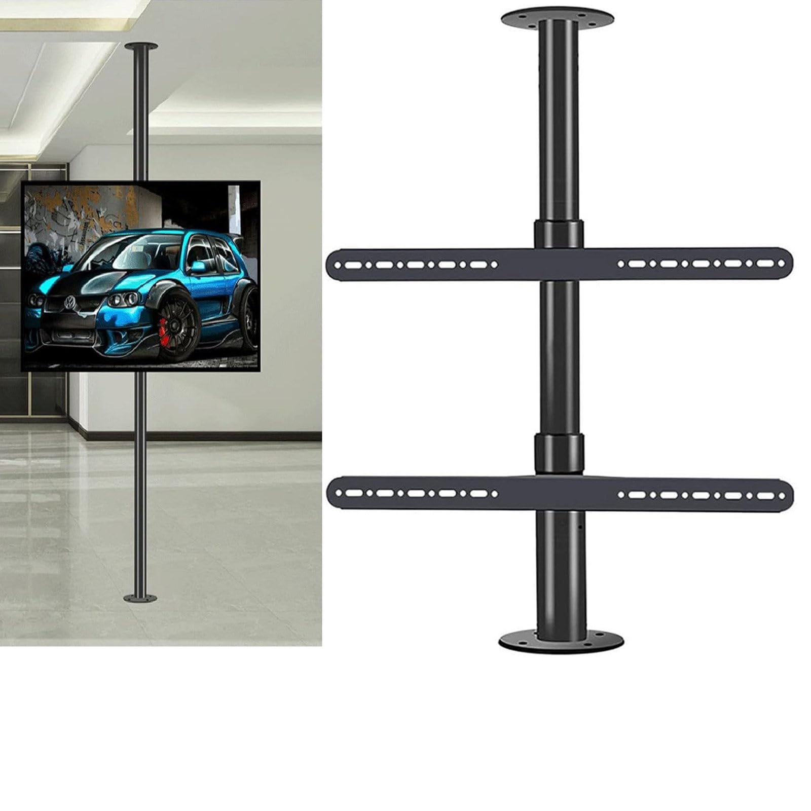 Support TV rotatif pivotant 360 degrés pour meuble de séparation sol