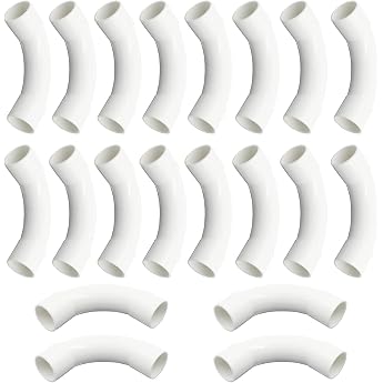 CATELL Pack of 20 Pipe Elbows M20 PVC Pipe Elbow M20 PVC Pipe Elbow 90 Degree Plug Elbow for Electric Pipe Empty Pipe Rod Tube Cable Pipe All Purpose All Types of Cable 20 mm