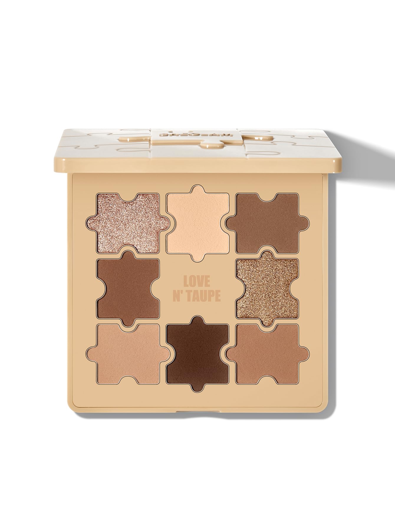 8-Color Shimmer Matte Eyeshadow Palette Smooth Blendable Jazy Jigsaw Eyeshadow Palette-Love N' Taupe