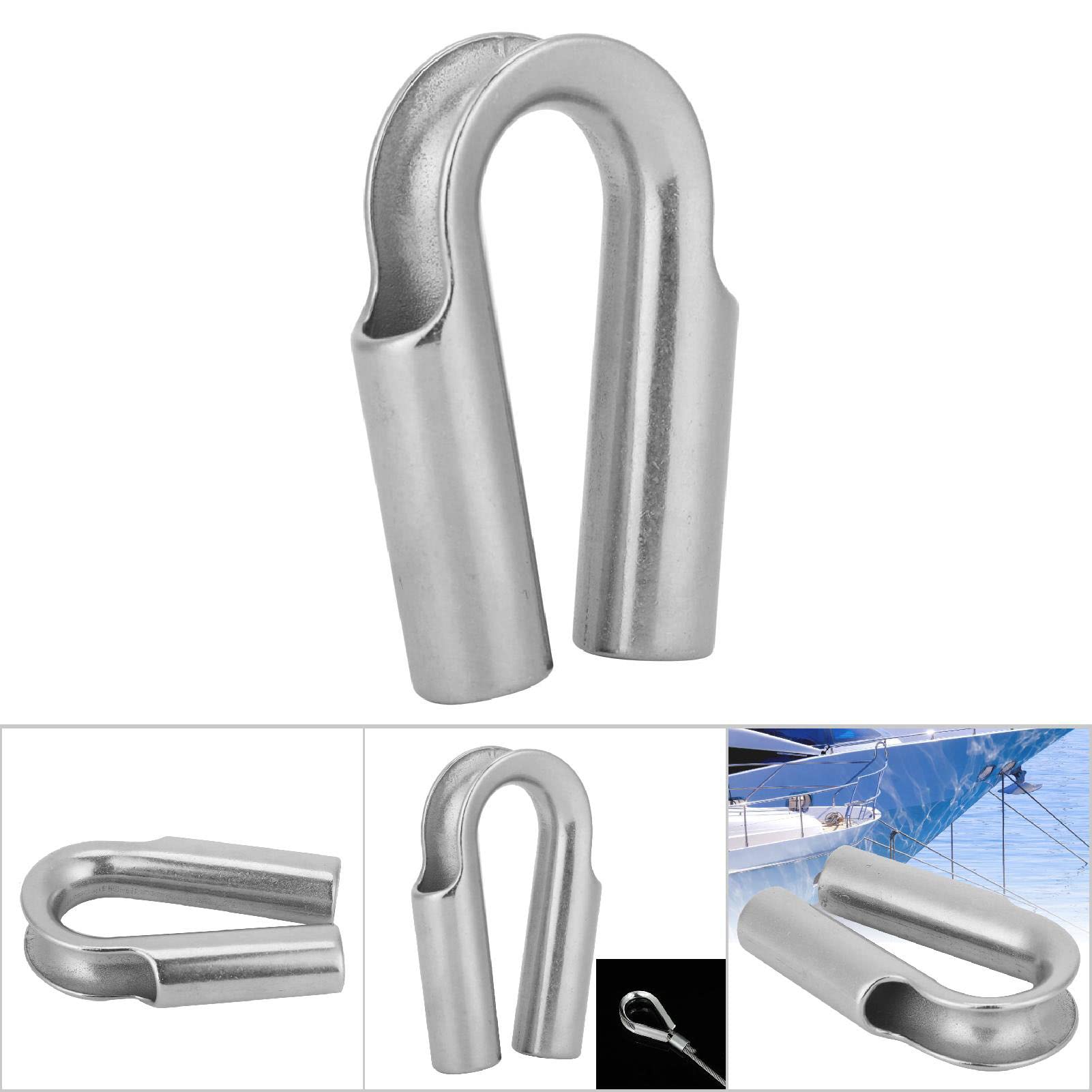 POENVFPO Redancia in Acciaio Inossidabile 304, Protezione per Fune del Verricello per Accessori Nautici per Fune del Verricello Marino (12 mm 1PCS)