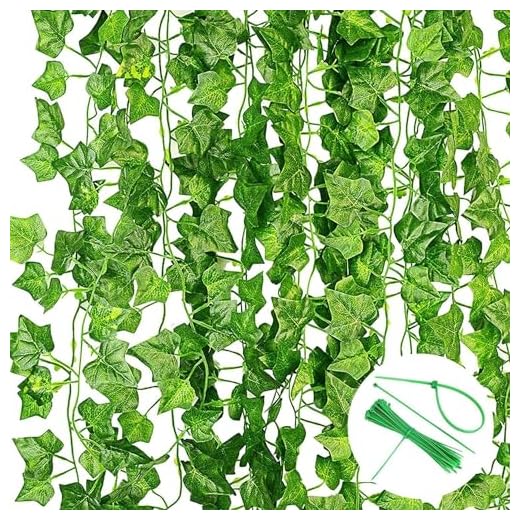 Noa Home Deco Artificielle Lierre Guirlandes 24 Pièces Plante Artificielle Faux Lierre Décoration pour Célébration, Mariage, Jardin, Intérieur, Exterieur(2.2M)