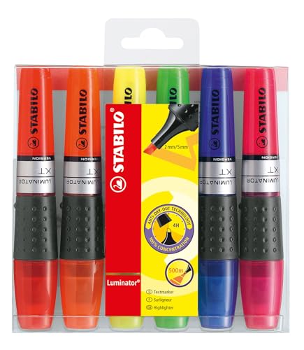 Image of Highlighter - STABILO LUMINATOR Pack of 6 Assorted Colours