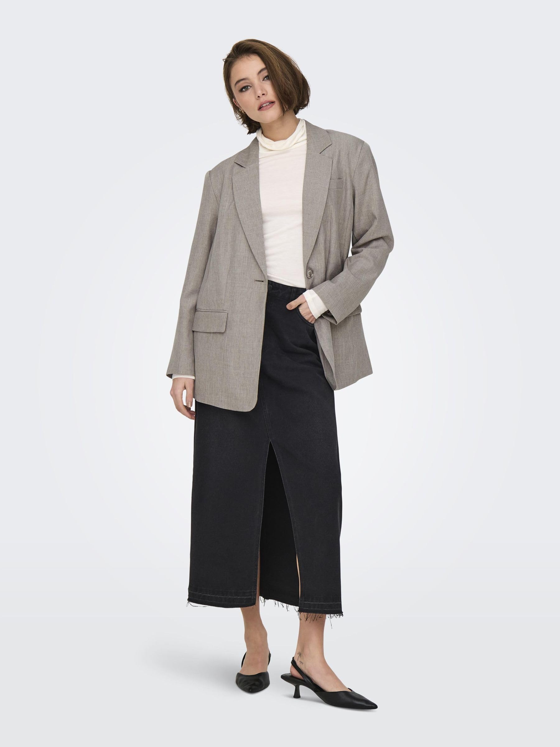 Only Onllinda Life LS Boyfr Mel Blazer CC TLR Blazer Donna (Pacco da 1)