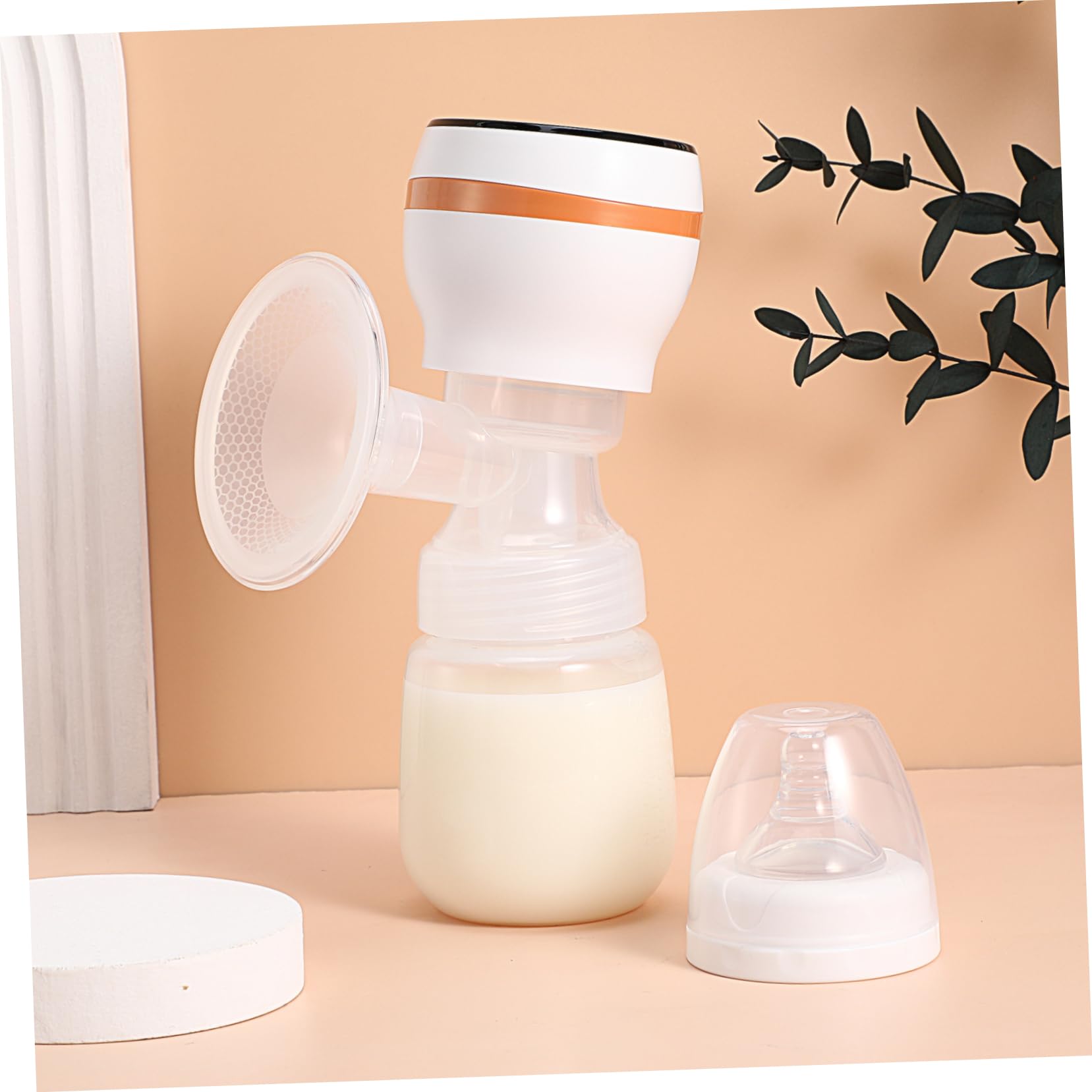 ibasenice Extractor de Leche Silencioso Manos Libres Portátil Eléctrico sin Cables, Material Pp, Adecuado para Lactancia en Casa o Viajes