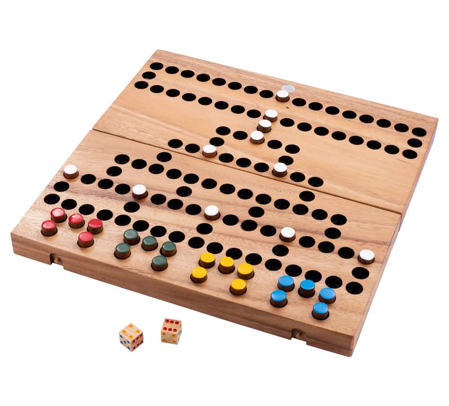 Engelhart - 350340 - Juego de Madera La Barricada - Juego de Estrategia fácil - Juego Familiar de Madera - 2 a 4 Jugadores - a Partir de 6 años - 14,5 x 39 x 3,2 cm