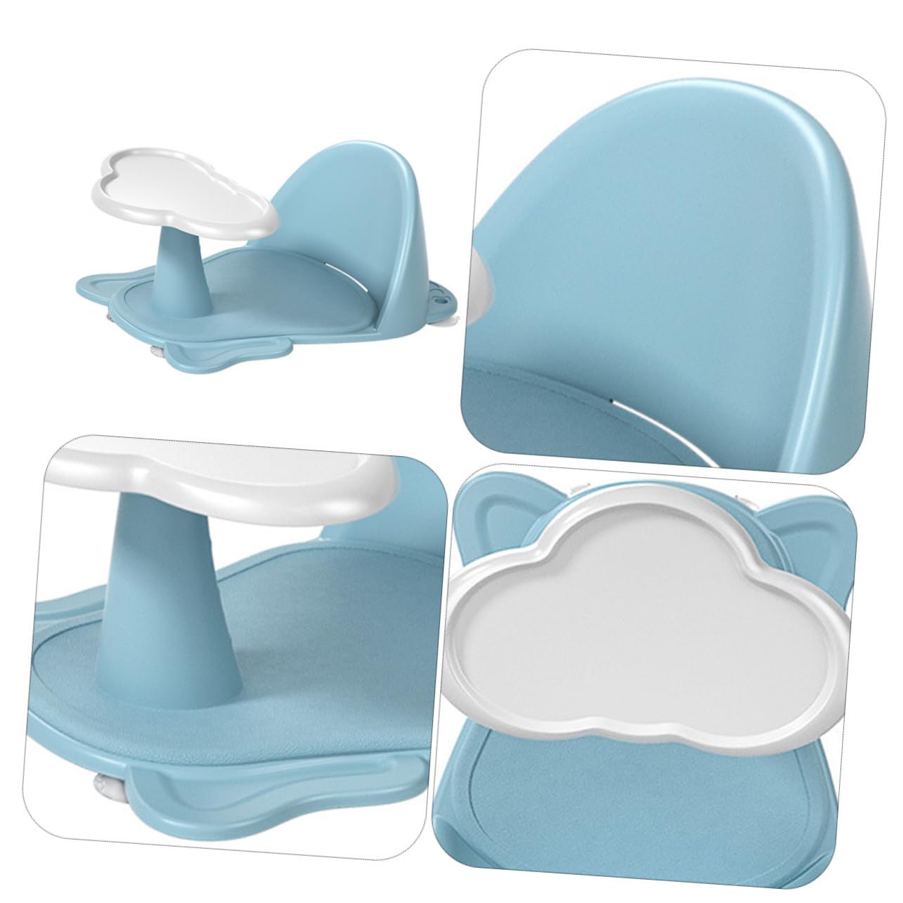 Silla de Bañera para Bebés de Plástico, Asiento de Baño Infantil